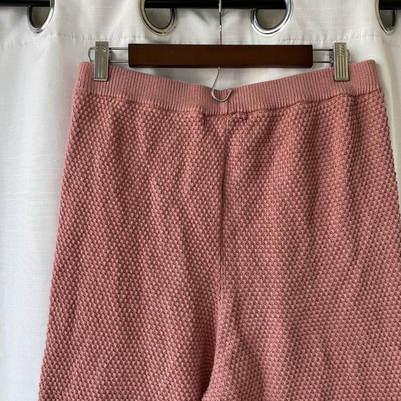 Free People Beach Hailee Sweater Bottoms Pink Coral Wide Leg Knit size M - Picture 7 of 11